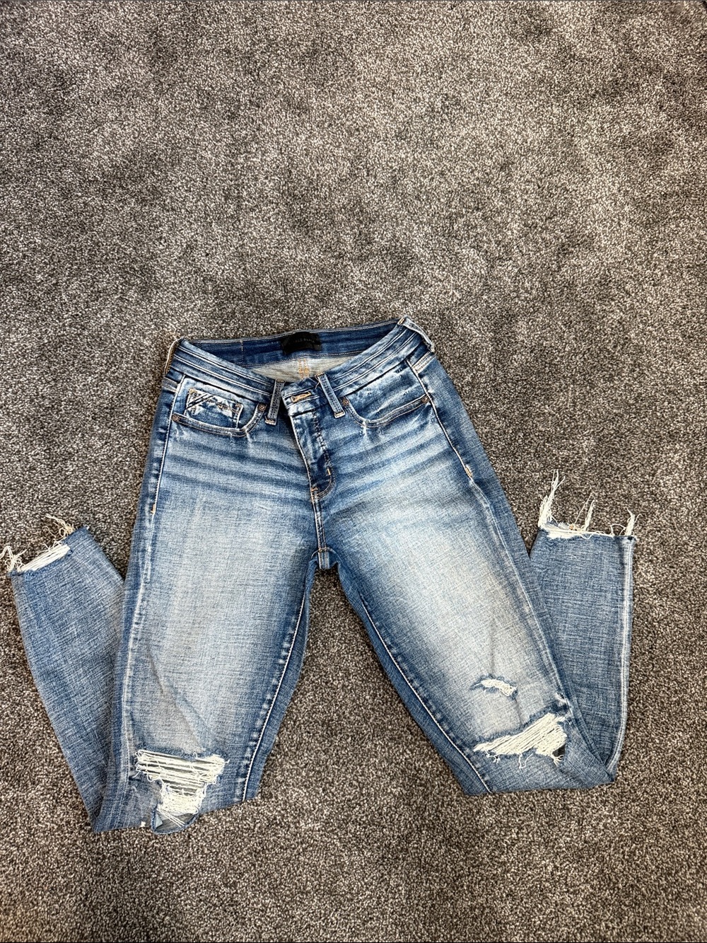 Buckle Black Distressed Cropped Women's Jeans - Light Blue